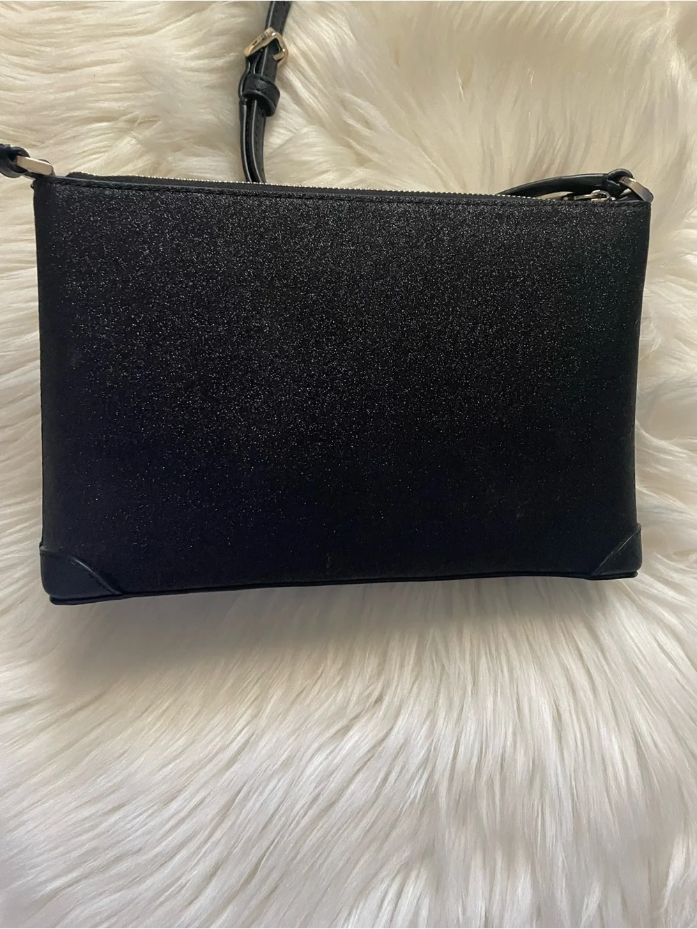 kate spade Black Glitter Crossbody Pouch